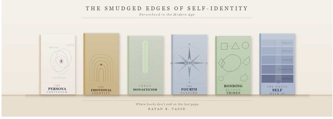Horizontal bookshelf concept image for Smudged Edges of Self